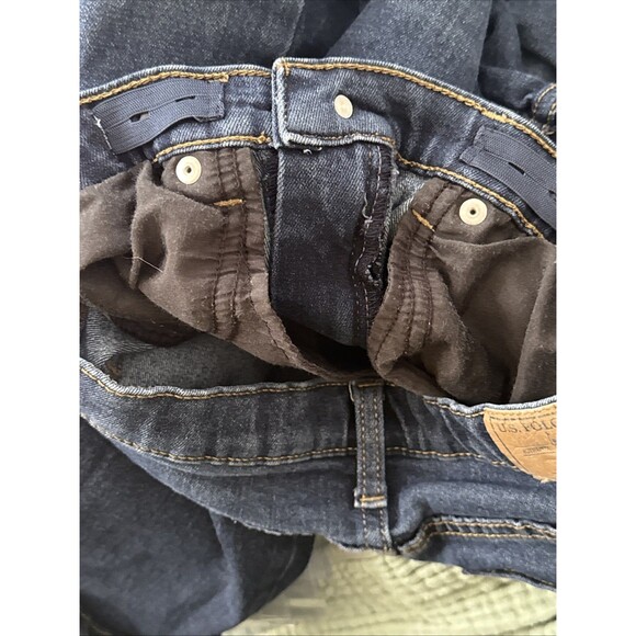 US Polo Assn. Straight Jeans Juniors 16 Blue Mid Rise Embroidered Logo Y2k - Picture 10 of 12